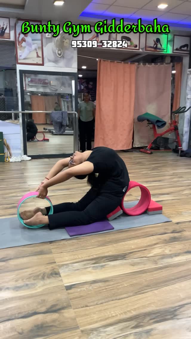 Stretching pose