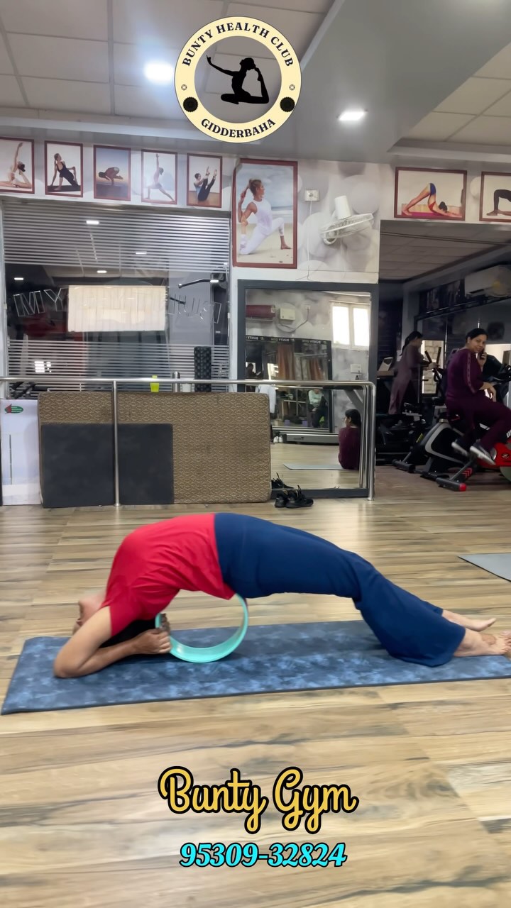 Yoga wheel bridge