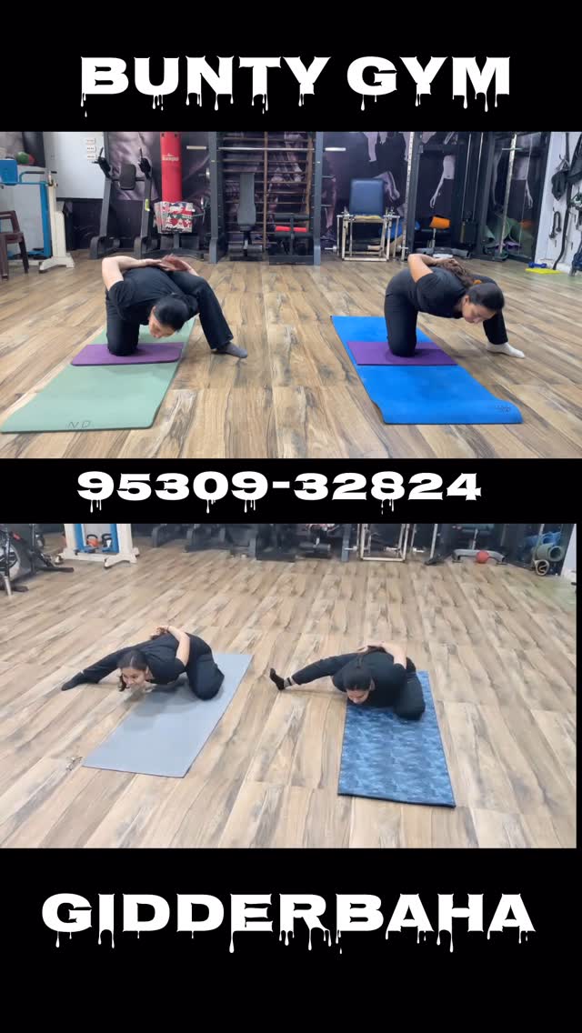 Yoga stretch collage