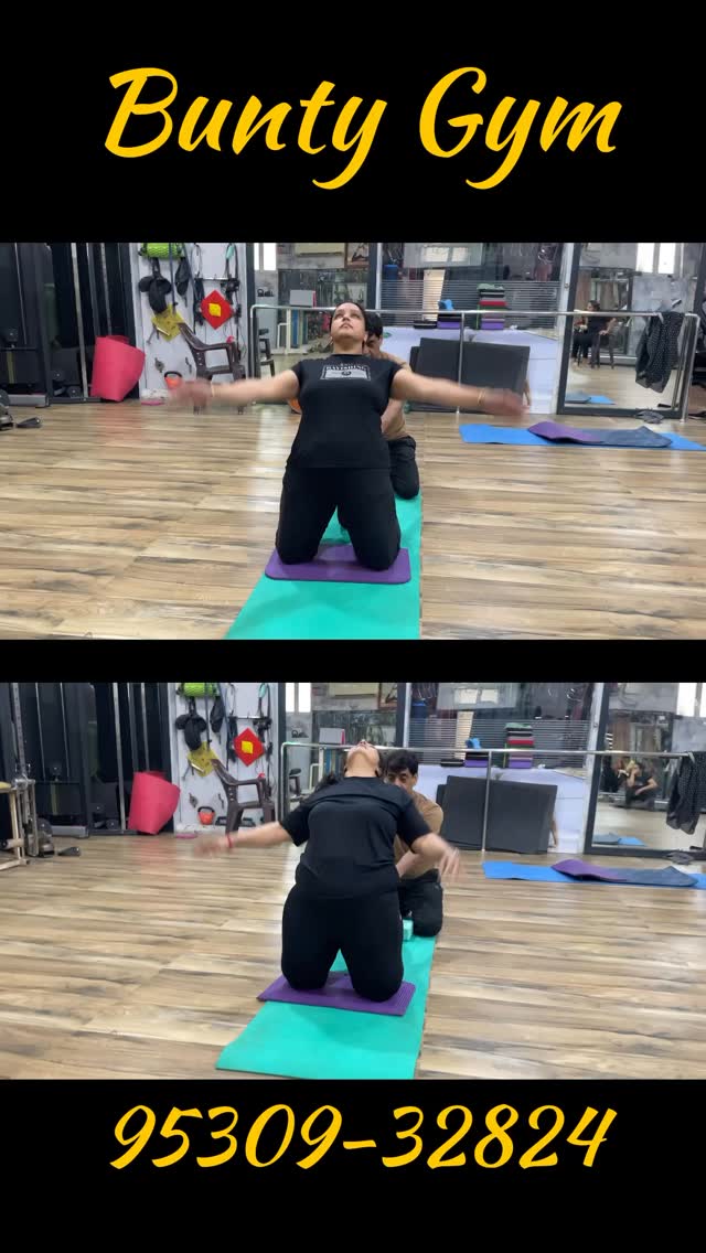 Chest stretch collage
